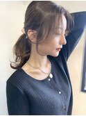 顔まわりカット/おくれ毛カット/フェイスレイヤー/モカブラウン