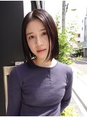 中目黒マロンベージュアプリコットオレンジショートボブレイヤー