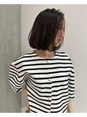 YOKE 大人ボブ切りっぱなしボブフレンチボブアッシュグレージュ