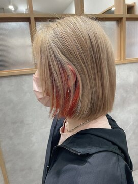 ロッカ(ROCCA) アプリコットオレンジオレンジアクセントボブ