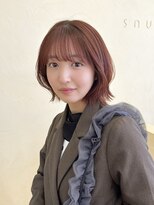 スニュウ(snuw)&nbsp;【snuw_ayano】ボブ/オレンジブラウン/ブリーチ