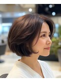 【艶感アップ】ココアブラウンで魅せるエレガントショート/松戸