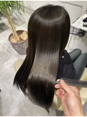 暗髪ディープベージュ　髪質改善　心斎橋