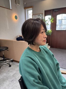 大人ショートボブ（乾かすだけでまとまる）