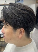 MEN'S HAIR/ブルーブラック/フェザーパーマ/錦糸町