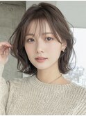 【フェミニン20代】シアーブラウンのくびれボブ