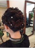 編み込みパールヘアセット【ヘアセット　立川/立川南/八王子】
