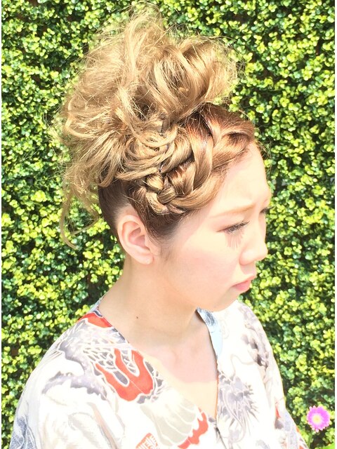 祭りヘアセット