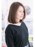 しっとりクリアカラー小顔ワンカールストレートb