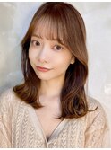 大人可愛いくびれヘア/鎖骨ミディアム