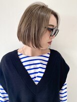 フォーク FOLK&nbsp;【FOLK】ブリーチ１回♪透明感カラー☆似合わせ切りっぱなしボブ