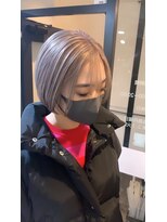 ラフ 難波店(LAFF)&nbsp;#黒髪#ボブルフ#ネビージュ#小顔#ワンレン