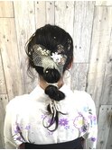 編みおろし、水引、金伯、早朝のヘアセットと着付けお任せ下さい