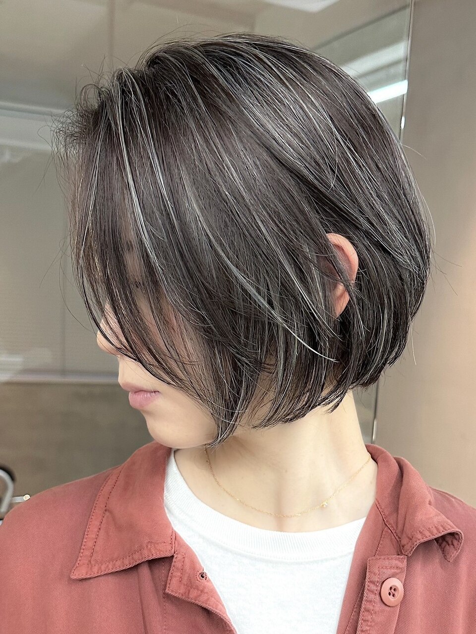 ハイライトショートヘアダブルカラーイルミナカラーオージュア