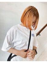 ヤント(yant)&nbsp;ベージュ　×   オレンジ　　ボブ