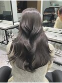 暗髪/ツヤ髪/韓国/レイヤーカット/前髪カット/トリートメント/栄
