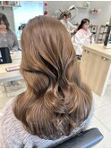 韓国ヘア髪質改善ブリーチなしダブルカラーアッシュベージュ