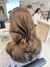 アッシュ 高幡不動店(Ash) 韓国ヘア髪質改善ブリーチなしダブルカラーアッシュベージュ