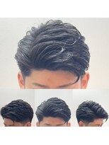 ドルクスザタイガーリヨウシツ(Dorcus the tiger) ビジネスパーマ ハーフバック フェード