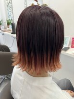 サロンドノア(Salon de NoA)&nbsp;切りっぱなしボブ×ピンク