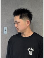 クフィア メンズヘアー カンポ 天王寺店(CUFFIA MEN'SHAIR CAMPO)&nbsp;スペインカールブルーブラックフェザーパーマソフトモヒカン