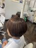 健康毛やショートの人向き！ ◆カラー+髪質改善◆カット無し11000→
