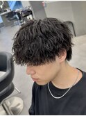 縦落ちパーマツイストパーマツイストスパイラル波巻きパーマ