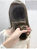 暗めカラー/髪質改善/マロンベージュ/くすみベージュ/銀座