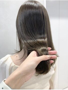 エンス 銀座(Ence) ココアブラウン/ミディアムレイヤー/オリーブグリーン/小顔/銀座