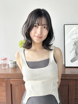 ヘアー アイス 御器所本店(HAIR ICI) くびれヘア鎖骨ミディアム顔周りカットレイヤーカット