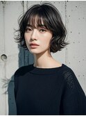 レイヤーカットショートウルフくびれボブ前下がりボブシャギー