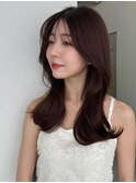 大人/小顔/シースルーバング/レイヤーカット