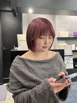 ケンジ 横浜(KENJE)&nbsp;ブリーチ/ハイトーン/ピンクベージュ/ボブ