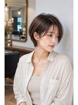 バグズ ヘアデザイン 桔梗が丘店(Baguz HAIR DESIGN)&nbsp;前髪シースルー耳掛け小顔丸みショート抜け感美人