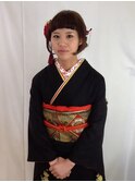 個性的ボブ風セット・ヘアアレンジ＊結婚式お呼ばれ＊着付け和装