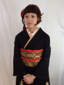 マニス(manis) 個性的ボブ風セット・ヘアアレンジ*結婚式お呼ばれ*着付け和装