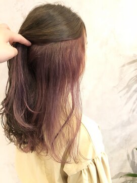 ヘアー リラクゼーション ドロップ 大森店(Hair relaxation drop) 【インナーカラー】フォギーべージュ×ピンクバイオレッド