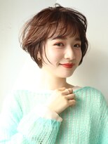 アイティー バイ アルバム 中野店(IT by ALBUM) ゆるふわショート_ウェーブパーマフォギーベージュ耳かけ_27473