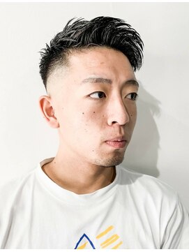 フジヤマ バーバー ショップ(FUJIYAMA BARBER SHOP) オールバックツイストパーマ七三コンマヘア