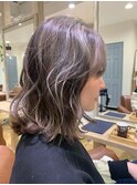 30代40代50代オリーブカラークールショートハイライトカラー稲毛
