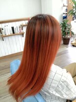 ヘアー デザイン アトリエ ニゴ(hair desing atelier 25) アプリコット・オレンジカラー