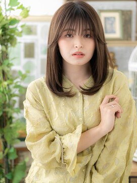 カバーヘア ブリス 川口(COVER HAIR bliss) 大人かわいいシースルーバングエアストレート