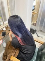 ルフレ 新宿本店1st(Reflet)&nbsp;ネイビー/ピンクパープル/インナー/プルエクステ