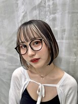 ロンド ストラーダ 心斎橋(Lond strada)&nbsp;マチルダボブ×インナーグレージュ【髪質改善/縮毛矯正】