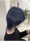 ブリーチあり☆ネイビーブルー