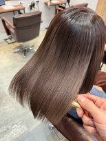 アディクト 東陽町西口(addict)&nbsp;ツヤツヤになる髪質改善_ミルクティーブラウン_ボブ［東陽町］