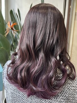 アン(Hair make un) ボルドーカラー