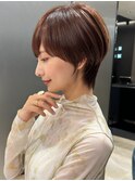 30代40代50代耳かけショート前髪なしハンサムショートカット