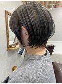 白髪ぼかし×ショート
