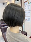 【1月】ショートボブ×オリーブブラウン